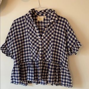 Anthropologie Maeve Gingham top